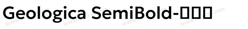 Geologica SemiBold字体转换